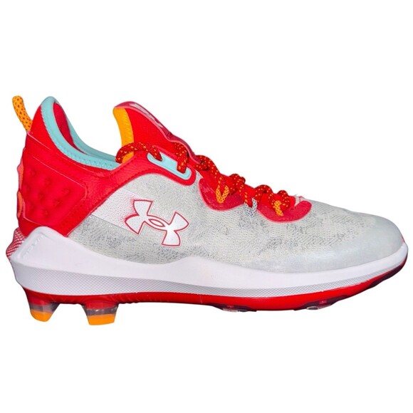 Under Armour Baseball Metal Cleats Mens Size 7.5 Red Harper 8 Elite New - Picture 1 of 8
